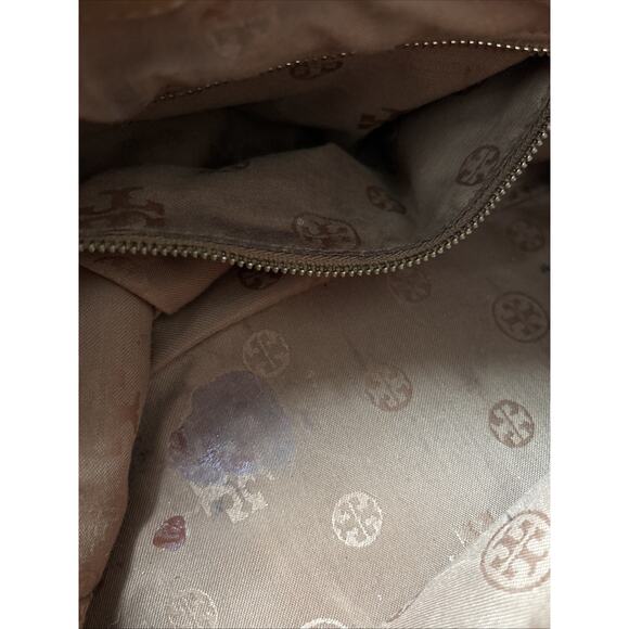 Small Walker Satchel: Women Tory Burch Womens Brown Leather Rectangle Shape Double Handle Satchel Bag